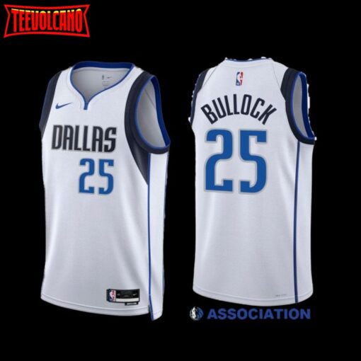 Dallas Mavericks Reggie Bullock 2022-23 White Association Edition Jersey