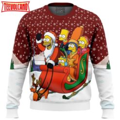 Dashing Through the Snow The Simpsons Ugly Christmas Sweater