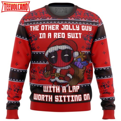 Deadpool Jolly Red Guy Ugly Christmas Sweater