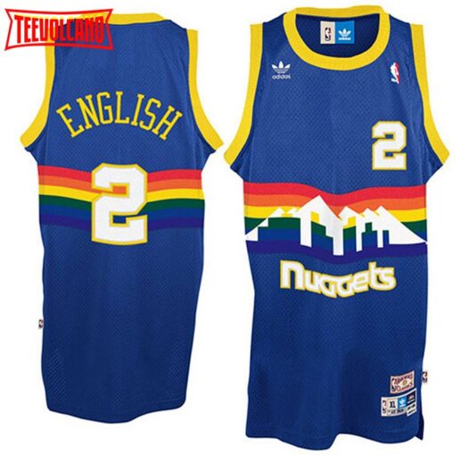 Denver Nuggets Alex English Blue Throwback Jersey