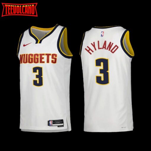 Denver Nuggets Bones Hyland 2022-23 White Association Edition Jersey