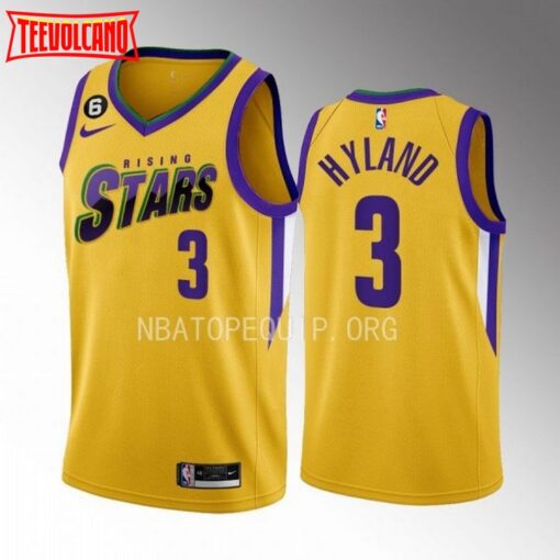 Denver Nuggets Bones Hyland 2023 NBA Rising Stars Yellow Jersey