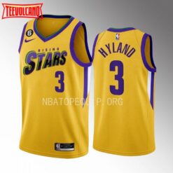 Denver Nuggets Bones Hyland 2023 NBA Rising Stars Yellow Jersey