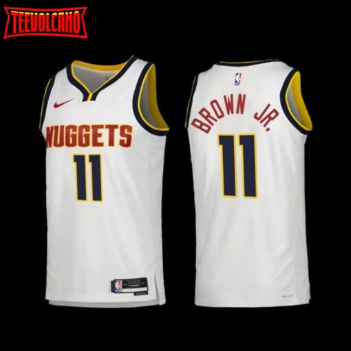 Denver Nuggets Bruce Brown Jr. 2022-23 White Association Edition Jersey