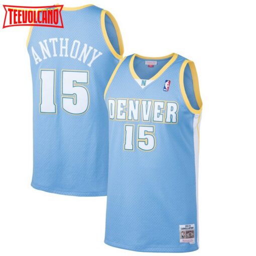 Denver Nuggets Carmelo Anthony Blue Throwback Jersey