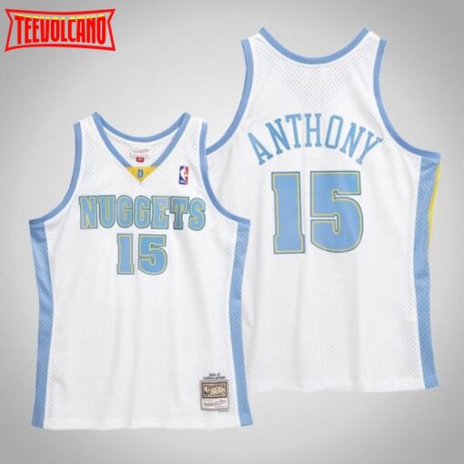 Denver Nuggets Carmelo Anthony White 2006 2007 Throwback Jersey