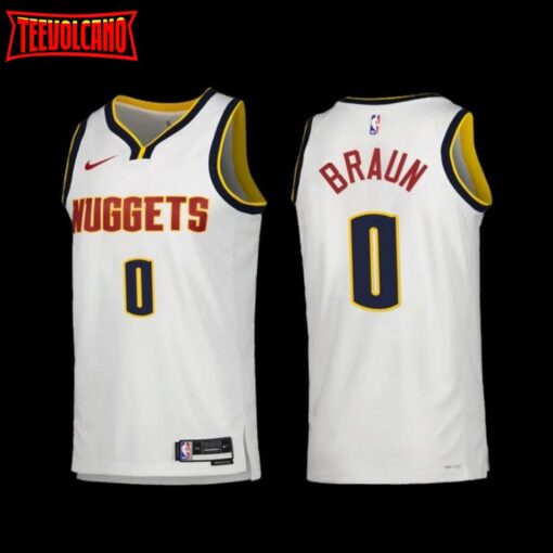 Denver Nuggets Christian Braun 2022-23 White Association Edition Jersey