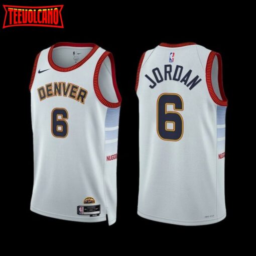 Denver Nuggets DeAndre Jordan 2022-23 White City Edition Jersey