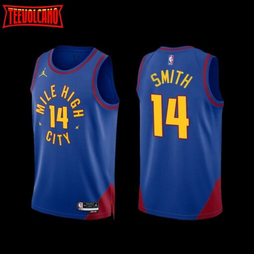 Denver Nuggets Ish Smith 2022-23 Statement Edition Mile High City Jersey Blue