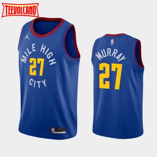 Denver Nuggets Jamal Murray 2021 Blue Statement Jersey