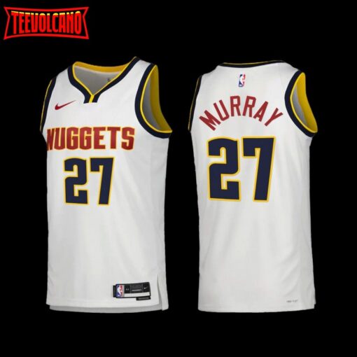 Denver Nuggets Jamal Murray 2022-23 White Association Edition Jersey