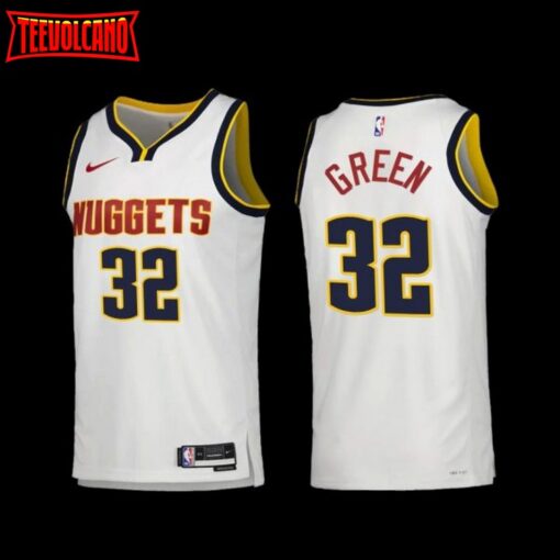 Denver Nuggets Jeff Green 2022-23 White Association Edition Jersey