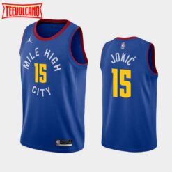 Denver Nuggets Nikola Jokic 2021 Blue Statement Jersey