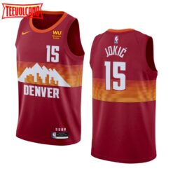 Denver Nuggets Nikola Jokic 2021 City Orange Jersey