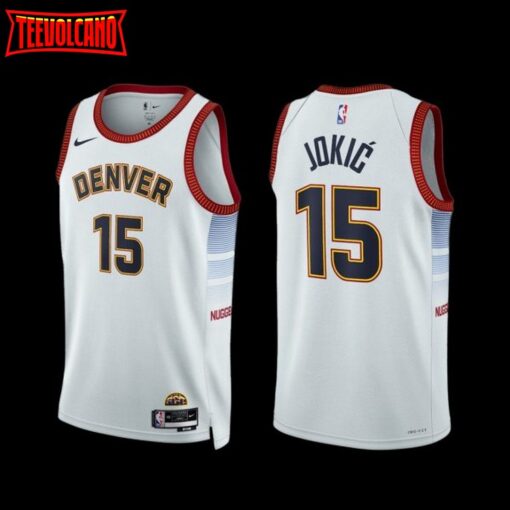 Denver Nuggets Nikola Jokic 2022-23 City Edition Jersey Sliver