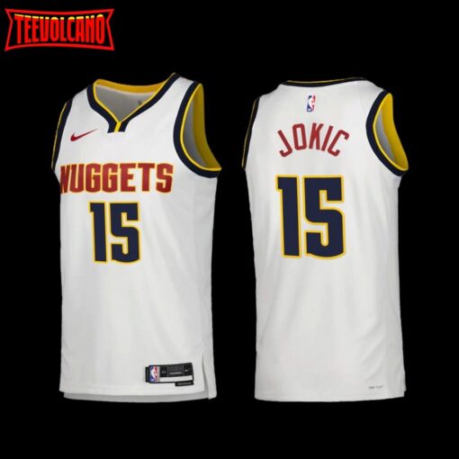 Denver Nuggets Nikola Jokic 2022-23 White Association Edition Jersey