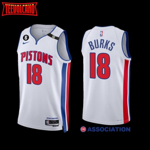 Detroit Pistons Alec Burks 2022-23 Association Edition Jersey White