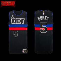 Detroit Pistons Alec Burks Statement Edition Black Jersey