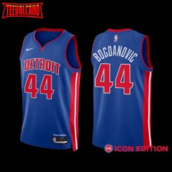 Detroit Pistons Bojan Bogdanovic 2022-23 Icon Edition Jersey Blue