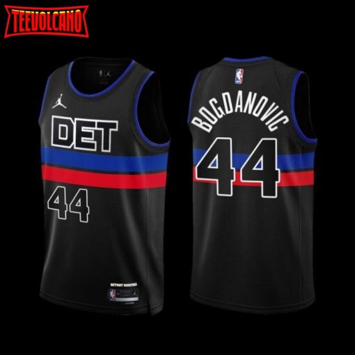 Detroit Pistons Bojan Bogdanovic 2022-23 Statement Edition Black Jersey