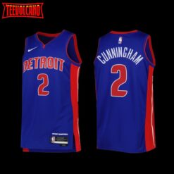 Detroit Pistons Cade Cunningham 2022-23 Icon Edition Jersey Blue