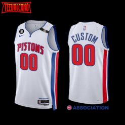 Detroit Pistons Custom 2022-23 Association Edition Jersey White
