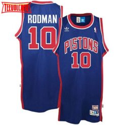 Detroit Pistons Dennis Rodman Blue Throwback Jersey