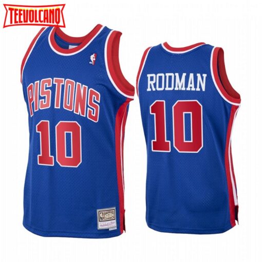 Detroit Pistons Dennis Rodman Royal 1988-89 Throwback Jersey
