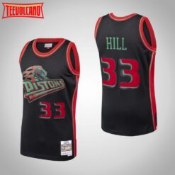 Detroit Pistons Grant Hill Black Throwback Jersey