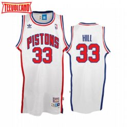 Detroit Pistons Grant Hill White Throwback Jersey