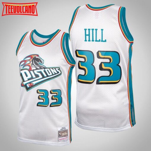 Detroit Pistons Grant Hill White Vintage Jersey