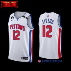 Detroit Pistons Isaiah Livers 2022-23 Association Edition Jersey White