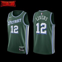 Detroit Pistons Isaiah Livers 2022-23 City Edition Jersey Green