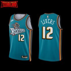 Detroit Pistons Isaiah Livers 2022-23 Classic Edition Jersey Teal