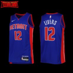 Detroit Pistons Isaiah Livers 2022-23 Icon Edition Jersey Blue