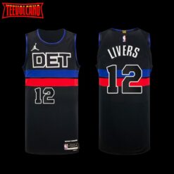 Detroit Pistons Isaiah Livers Statement Edition Black Jersey