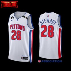 Detroit Pistons Isaiah Stewart 2022-23 Association Edition Jersey White