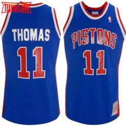 Detroit Pistons Isiah Thomas Blue Throwback Jersey
