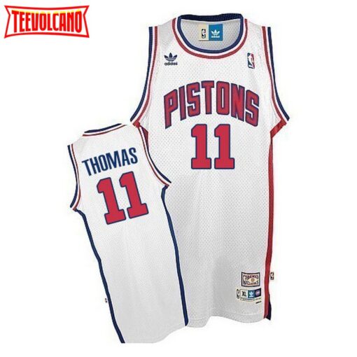 Detroit Pistons Isiah Thomas White Throwback Jersey