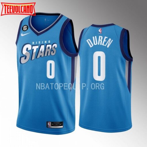 Detroit Pistons Jalen Duren 2023 NBA Rising Stars Blue Jersey