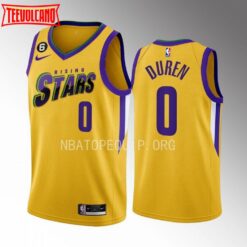 Detroit Pistons Jalen Duren 2023 NBA Rising Stars Yellow Jersey