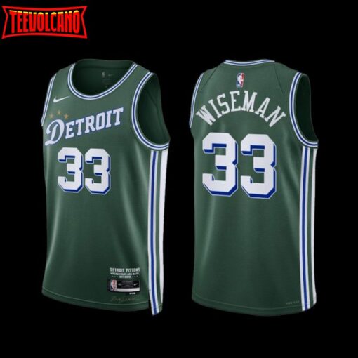 Detroit Pistons James Wiseman 2022-23 City Edition Jersey Green