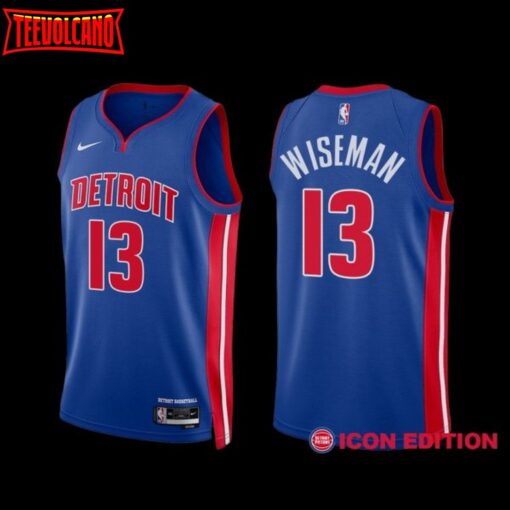 Detroit Pistons James Wiseman 2022-23 Icon Edition Jersey Blue