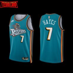 Detroit Pistons Killian Hayes 2022-23 Classic Edition Jersey Teal