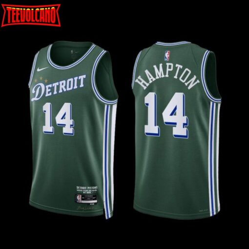 Detroit Pistons RJ Hampton 2022-23 City Edition Jersey Green