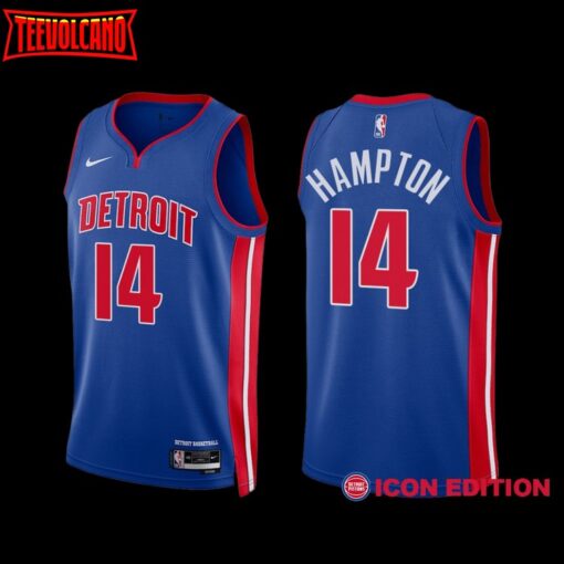 Detroit Pistons RJ Hampton 2022-23 Icon Edition Jersey Blue