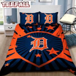 Detroit Tigers Bedding Set Sleepy Duvet Cover &amp Pillow Cases