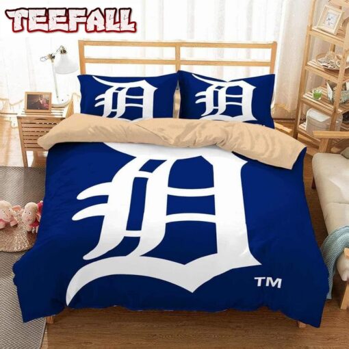 Detroit Tigers Duvet Cover Bedding Set