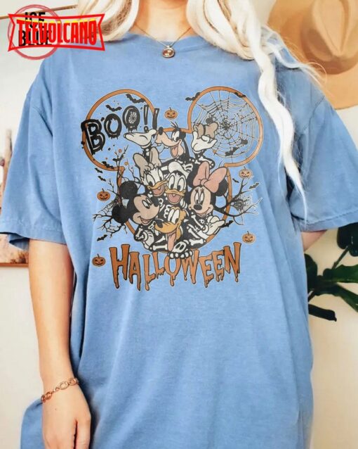 Disney Boo Halloween Shirt, Mickey And Friends Halloween Not-So-Scary Shirt