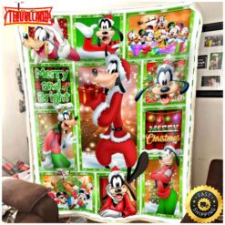 Disney Christmas Goofy Merry And Bright Christmas Blanket